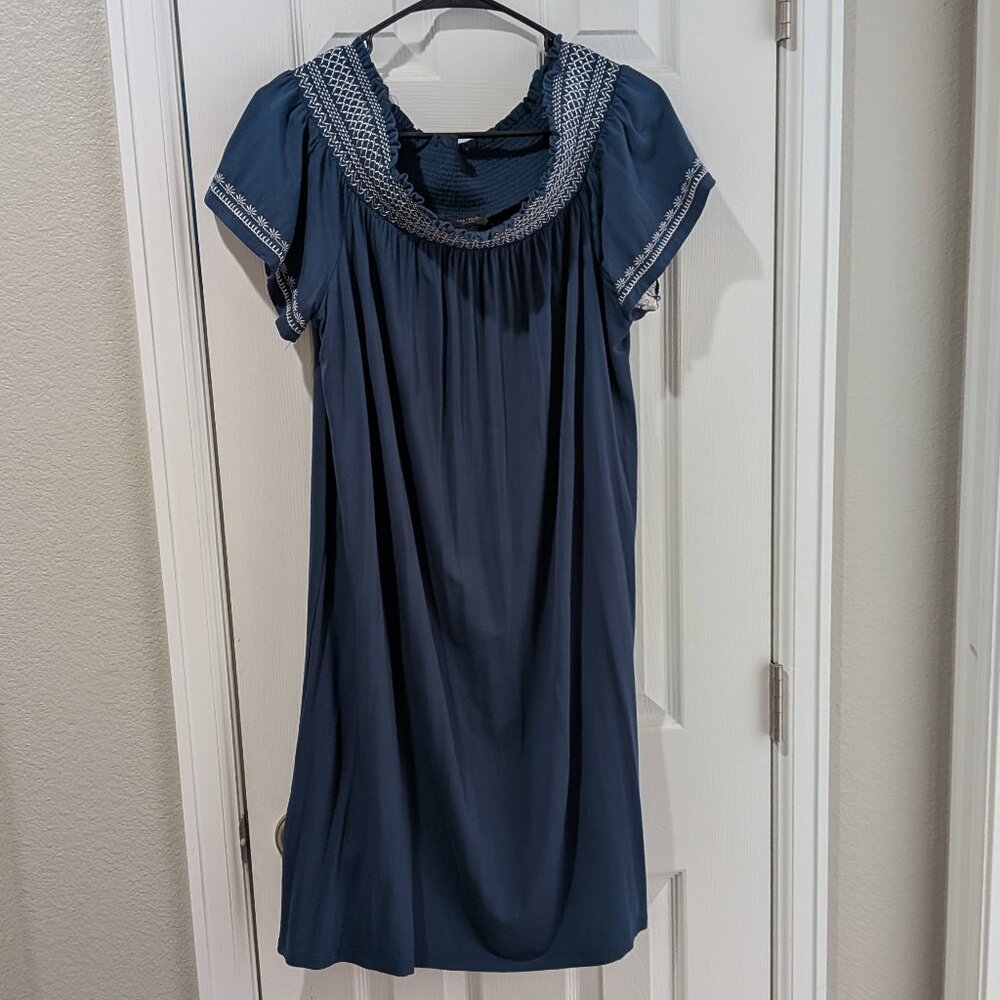 Teal off the shoulder dress